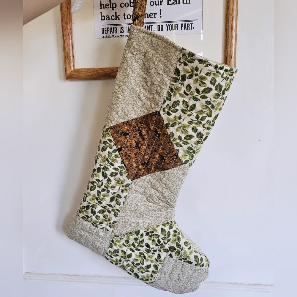 Handmade quilted stocking